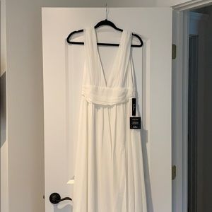 Heavenly hues white maxi dress -never worn.